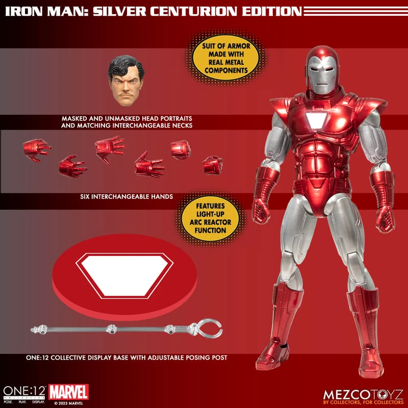 PRE-ORDER ONE:12 COLLECTIVE Iron Man: Silver Centurion 7 PRE-ORDER ONE:12 COLLECTIVE Iron Man: Silver Centurion - Image 5