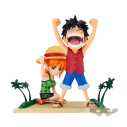 Bandai Monkey.D.Luffy And Nami "One Piece", Banpresto World Collectable Figure Log Stories