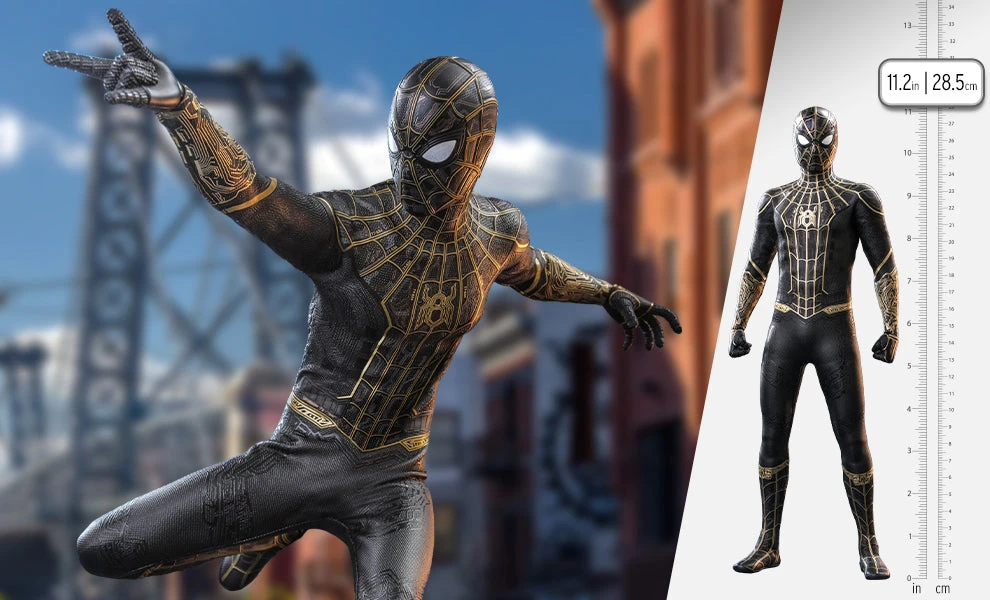 Spider-Man (Black & Gold Suit) Hot Toy 4 Spider-Man (Black & Gold Suit) Hot Toy - Image 2